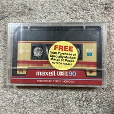 Maxell UDS-II 90 Blank Ultra Dynamic Super Cassette Tape IEC Type II SEALED VTG.