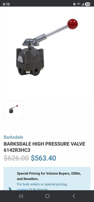 #ad BARKSDALE 6141R3HC3 Valve High Pressure Side Porting BRAND NEW USA $499.00