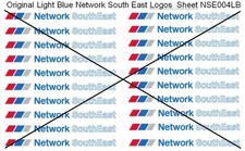 OO Waterslide Transfers - Network South East Logos in early light blue *BARGAIN*