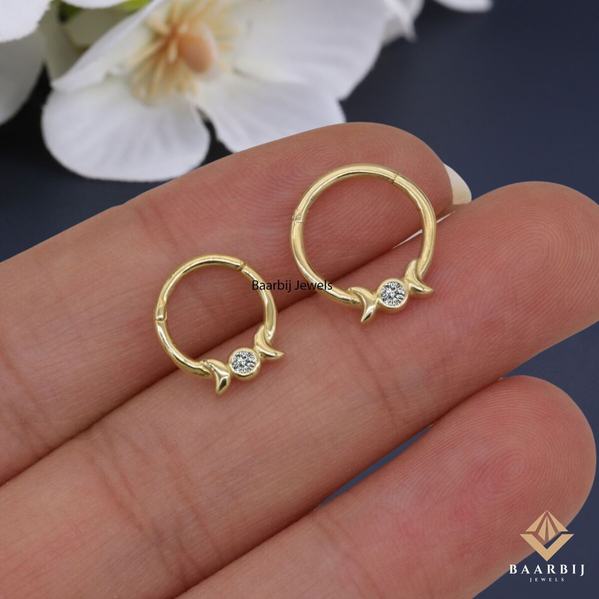 Gold Hammered V Septum Ring | Gold Septum Ring | Gold Nose Ring – Rock Your Nose  Jewelry Inc.