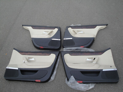 VW PASSAT CC 4 STÜCK TÜRVERKLEIDUNGEN SCHWARZ/CORNSILKBEIGE LEDER DYNAUDIO