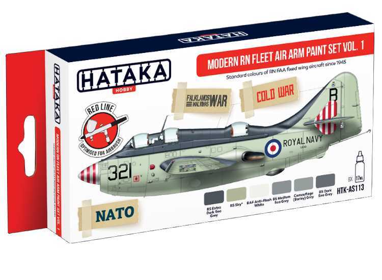 Hataka 6x 17ml AS113 Acrylic Paint Set - Modern RN Fleet Air Arm vol. 1
