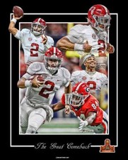 ALABAMA FOOTBALL JALEN HURTS THE GREAT COMEBACK SEC CHAMPIONSHIP 2018 PRINT