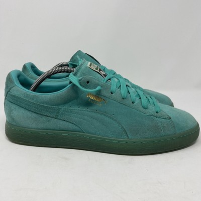 suede puma pool green