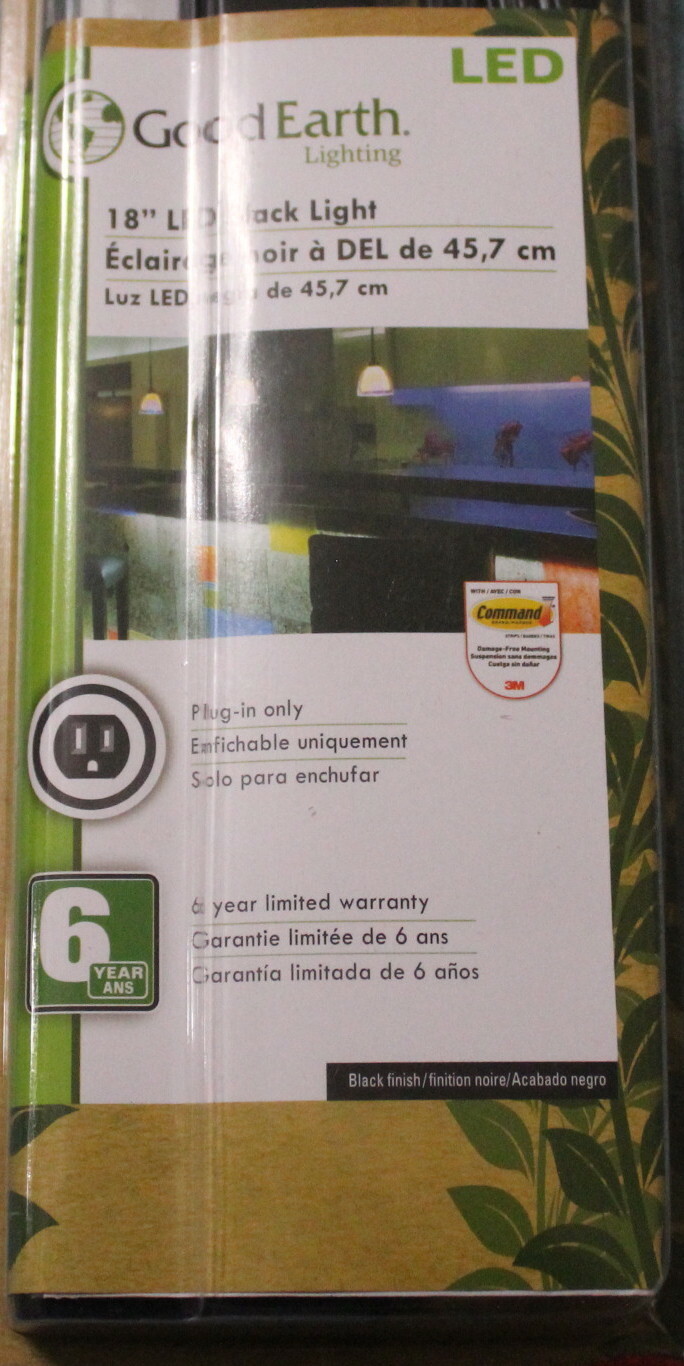 Good Earth LED 18" UV Black Light Plugin Only UC1190BKG18LFOG