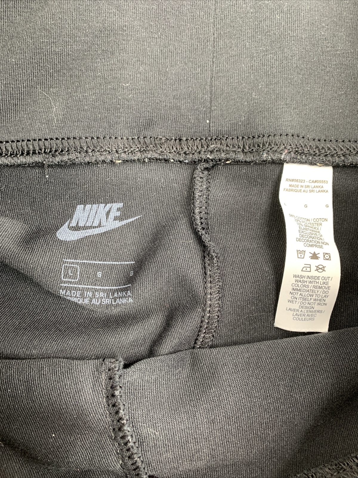 nike womens solid black knit compression shorts l… - image 3