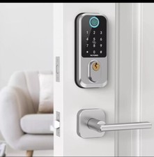 Smart Front Door Lock Set: NUTOMO Keyless Entry Fingerprint Deadbolt with Handle