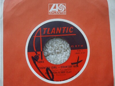 Billy Vera & Judy Clay - Country Girl , Country Man - Atlantic 45 - EX-