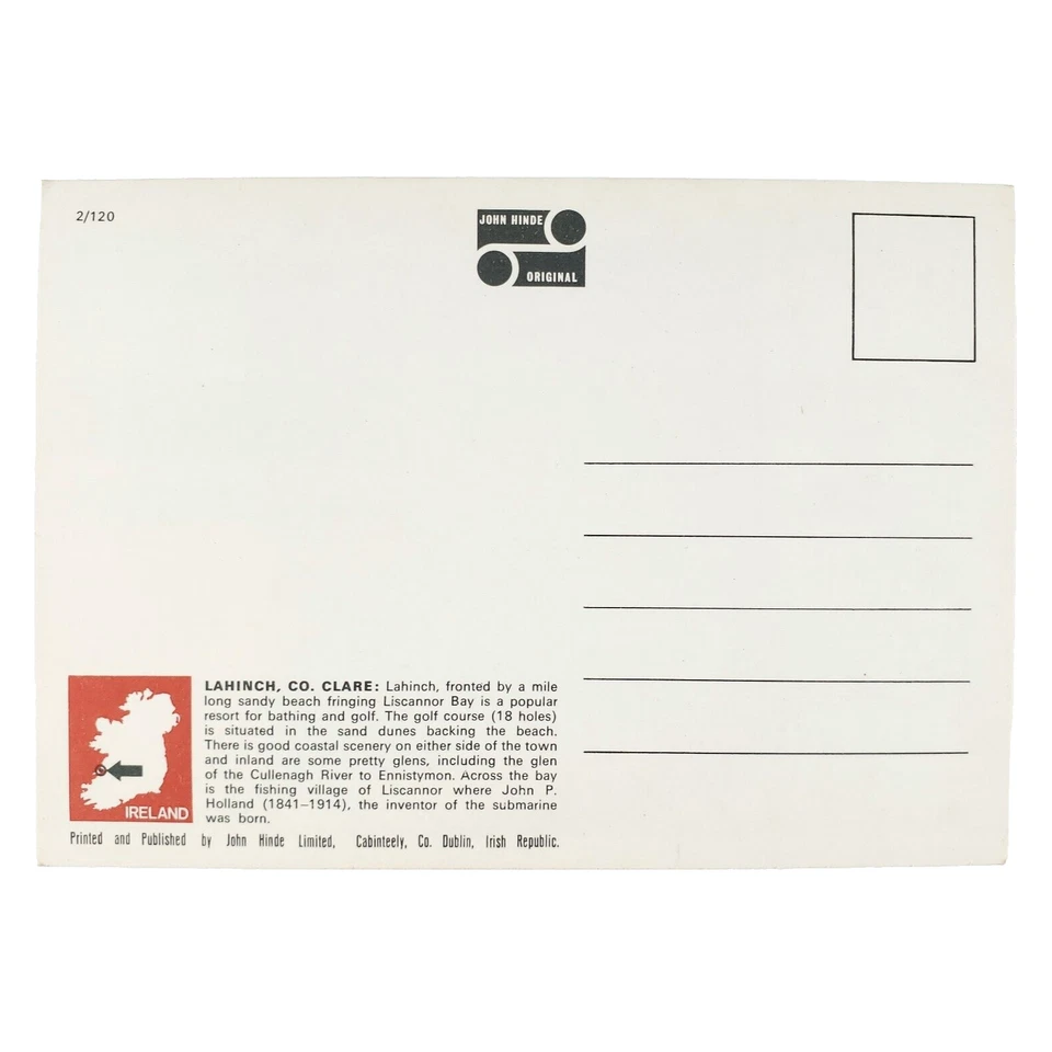 Lahinch Ireland Surfers on Beach Postcard 4x6 Liscannor Bay County Clare C3791 - Image 2 of 2