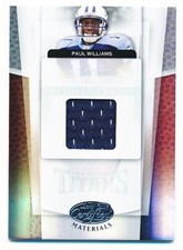 PAUL WILLIAMS 2007 LEAF CERTIFIED #217 SP JERSEY PATCH TITANS #0536/1499 MINT