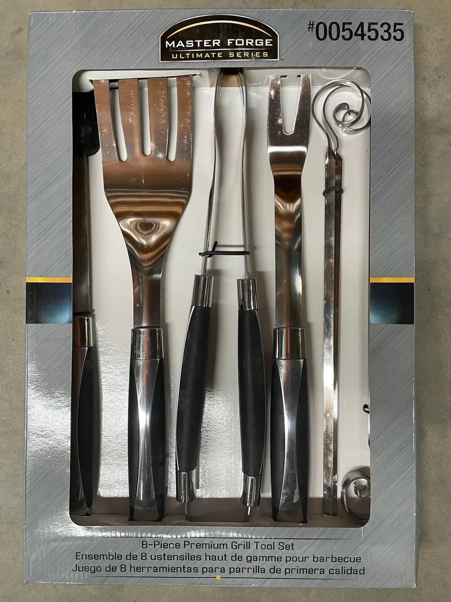 Master Forge Ultimate Series - 8-pc Premium Grill Tool Set - #0054535 - New