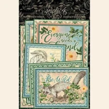GRAPHIC 45 "WOODLAND FRIENDS" JOURNALING & EPHEMERA CARDS(32)  Rabbits, Animals