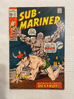 ** Sub-MARINER 41 OWP 15c LITE GLOSS 1971 Stan Lee George Tuska **