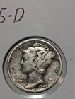 1945 -D  MERCURY DIME  XF/AU Choice  D/328
