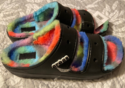 Crocs Rainbow Pride Colorful Celebration Classic Cozy Clog  display picture 2