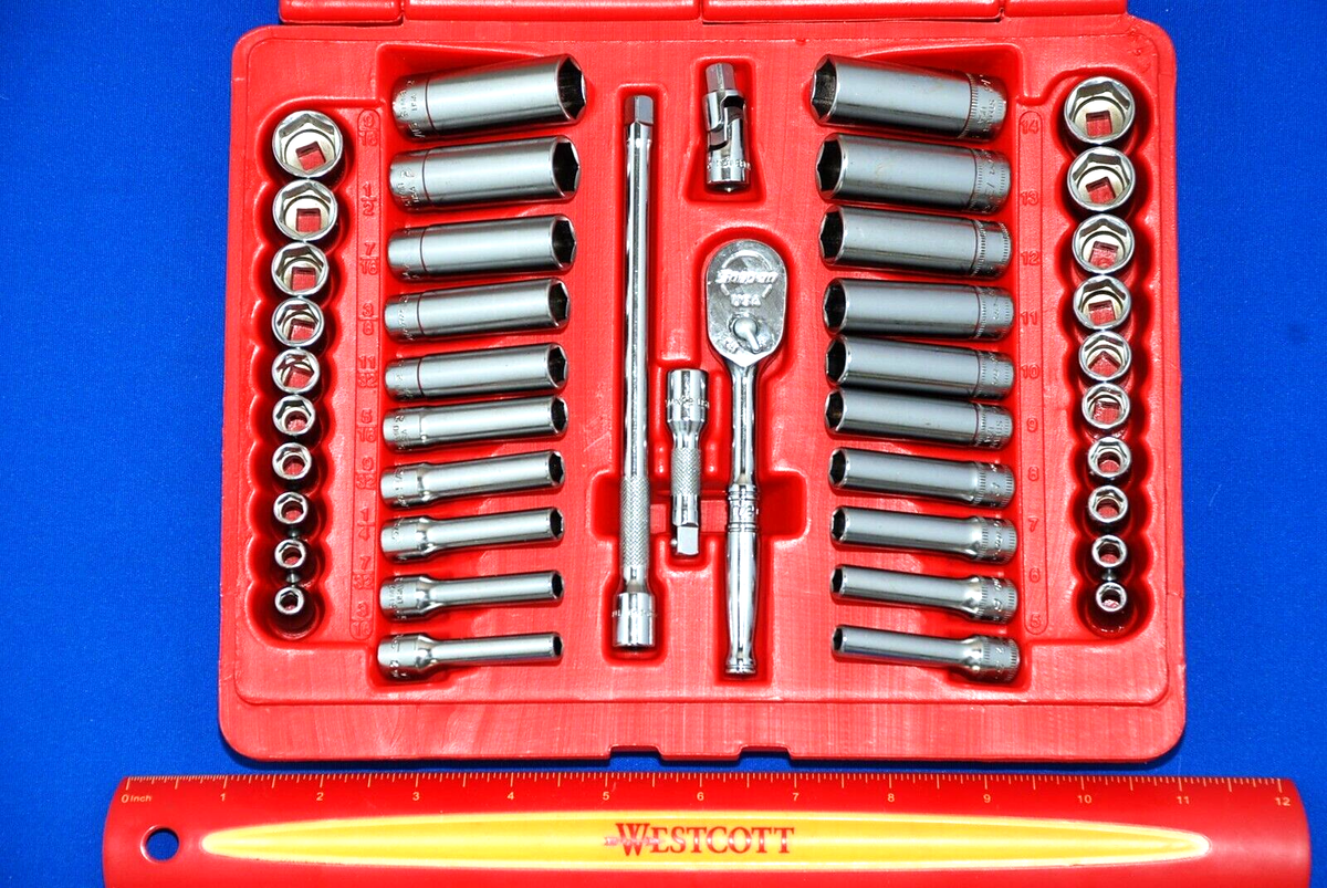 Snap on 6 PTS General Service Metric - Fractional 44 Pcs Set