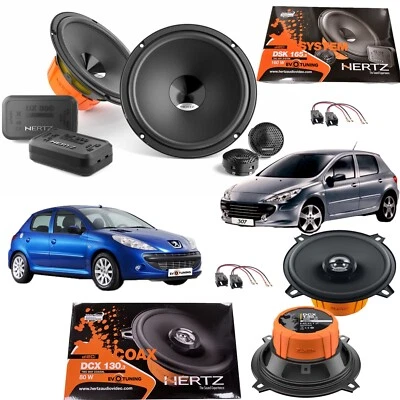 HERTZ EVOTUNING Kit 6 Casse Altoparlanti Hertz Anteriori e Posteriori per Peugeot 206