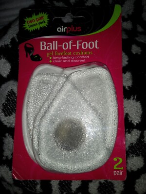 Airplus Gel Ball Of Foot Gel Forefoot Clear Cushions Women`s Bonus Pack 2 Pair
