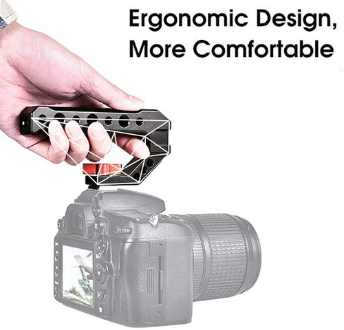 Camera Hot Shoe Top Handle Grip with 1/4" 3/8" Screw Thread to Mount DSLR Camera - Picture 4 of 6
