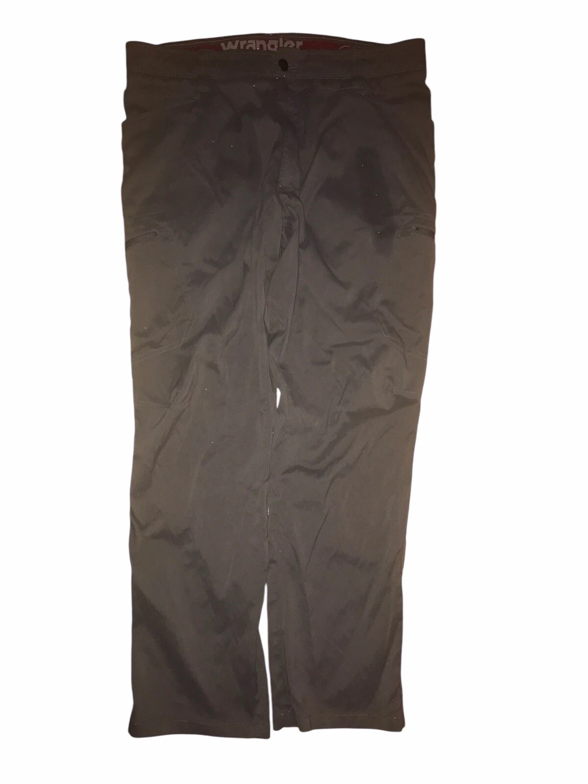 Wrangler Pants Mens 36x30 Gray ATG Cargo Nylon HIking All Terrain C27