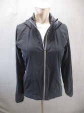 Nike Size S Womens Black Full ZipHooded Zip Pocket Performance Windbreaker 755