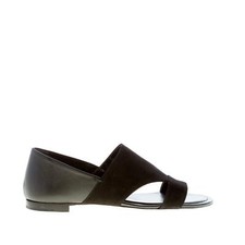 TOD'S scarpe donna Sandalo piatto chiuso al tallone in camoscio e pelle nero