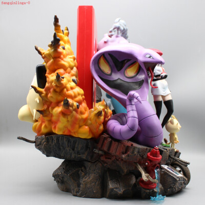 Anime Team Rocket Jessie James Meowth Koffing Figure Model