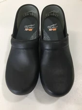 Dansko XP 20 Women's Shoes Black Leather Clogs Wedge Size 38 EU READ