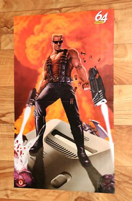 Wave Race 64 / Duke Nukem 64 Nintendo 64 Vintage Very Rare Poster