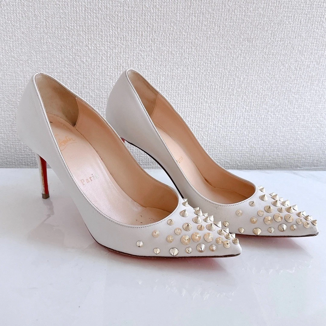 Christian Louboutin Women's White Spikes for sale | eBay
