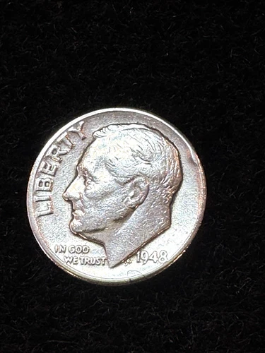1948-P Roosevelt Dime — photo from another recent sale