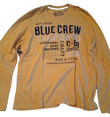   Neu Camp David Blue Label Langarm Shirt Gr.L in Yellow Neu  