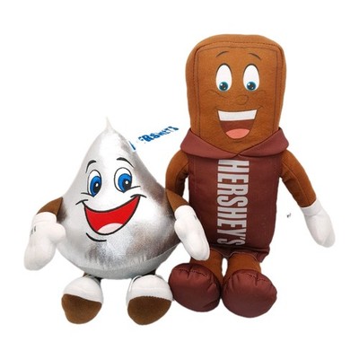 Lot Hershey Park Hershey's Chocolate Candy Bar 14'' & Chocolate Kiss 7'' Plush