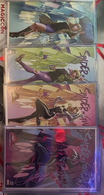 #ad #ad SPIDER GWEN 24 J SCOTT CAMPBELL ULTRA Set 2 Signed COA 1ST GWENOM LOW # $300.00