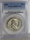 1955 PCGS PR65 CAM Silver Proof Franklin Half - BRIGHT