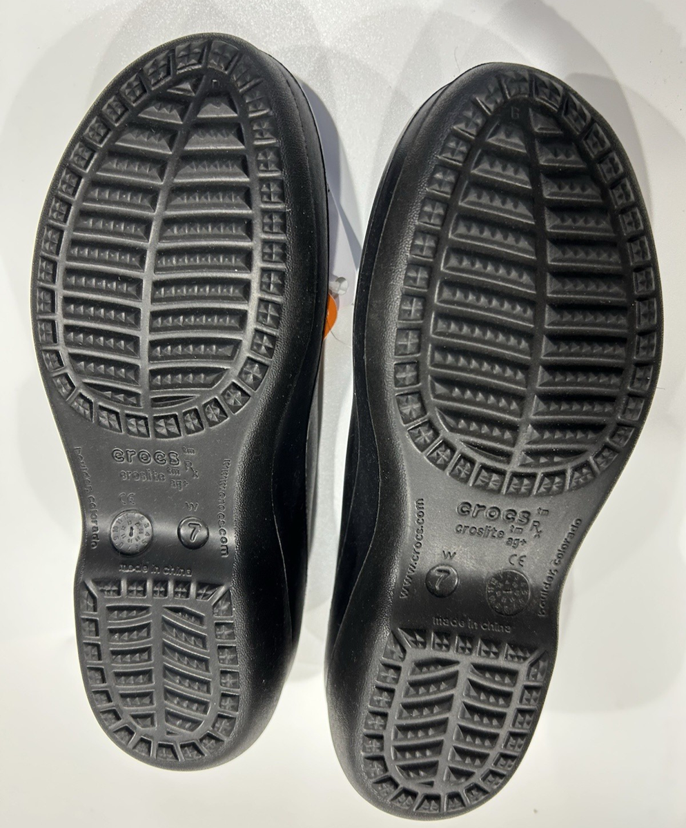 NEW Crocs RX Croslite Silver Fox Mary Jane Shoes Women's Size 7W