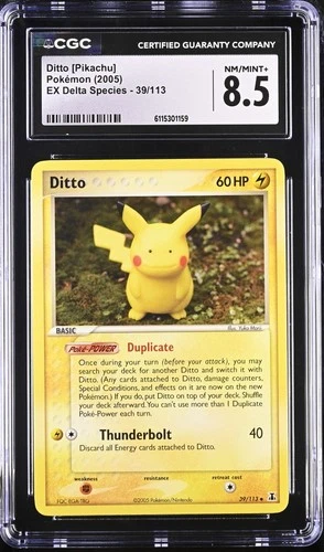 CGC 8.5 Ditto [Pikachu] 2005 EX Delta Species 39/113 Pokemon Card