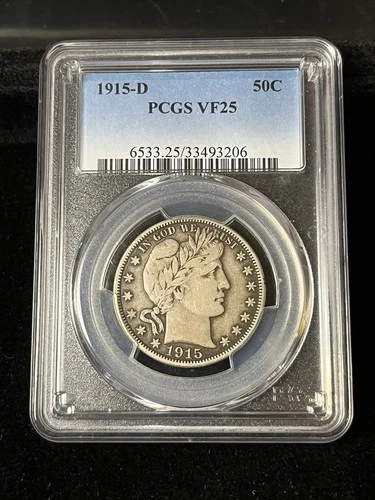 1915-D Barber Half Dollar — photo from the most recent tracked eBay sale