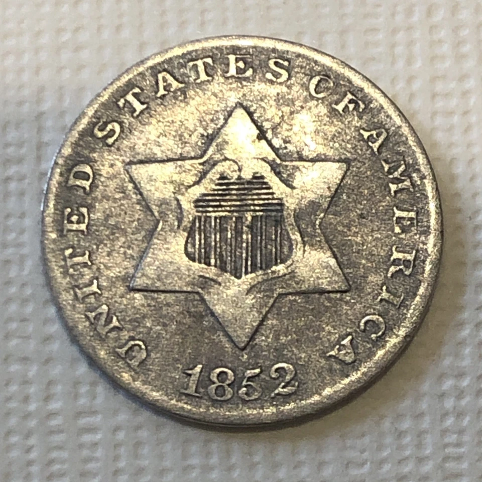 1852 Silver Three Cent Piece VF+++Stunning Rare Coin ((Trime)) Sharp - Image 3 of 4