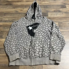 Vintage Famous Stars and Straps Hoodie Mens L Large Gray Zip Up Y2K Sweater