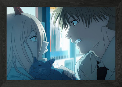 EP03 Denji and Power Gerahmtes Wandbild Poster Leinwanddruck Bild