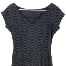 Vintage 50s Richtone New York Trad Wife 1950s Mid Century Dress Womens S M Black