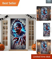 Spooky Halloween Zombie Door Cover 71x35 Inch Banner for Haunted Decor