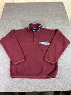 トップス 90s patagonia synchilla snap-T Vintage 90s USA Patagonia Synchilla Snap-T Mens Size Med Maroon