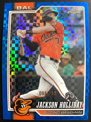 2026 Topps Chrome Jackson Holliday #136 Blue X-Fractor /150
