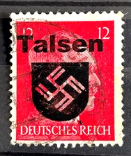 1941 German Stamp Mi:DR 788 - Hitler o/print Talsen 12 rpf used /4915