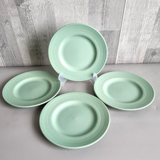 Vintage Woods Ware Beryl Green Side Plates x4 17cm Utility Wi Retro WW2