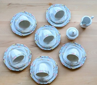 Winterling Kaffee Service 6 Personen Eckig Porzellan