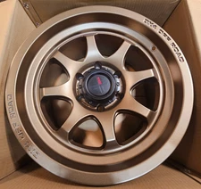 (QTY 1) DX4 Off Road Rhino Frozen Bronze 8-Spoke Wheel Rim 17x8.5 6x139.7 0mm