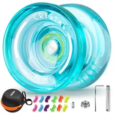 MAGICYOYO K2 Plus Crystal Green Responsive Yoyo for Kids 8-12, Dual Purpose Plas
